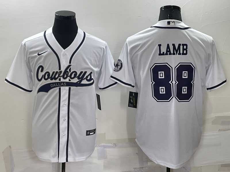 Dallas Cowboys 88 CeeDee Lamb White Men's Stitched Cool Base Nike Baseball Jersey,We sell and wholesale Dallas Cowboys 88 CeeDee Lamb White Men's Stitched Cool Base Nike Baseball Jersey on line form chian!